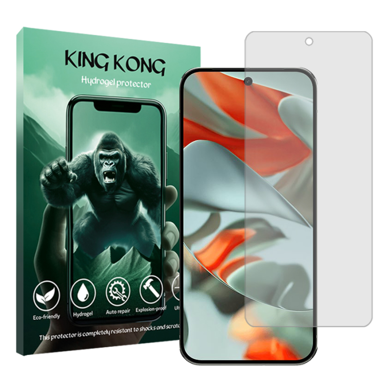 محافظ صفحه نمایش شفاف کینگ کونگ مدل Tough مناسب برای گوشی موبایل گوگل Pixel 9 Pro XL محافظ صفحه نمایش شفاف کینگ کونگ مدل Tough مناسب برای گوشی موبایل گوگل Pixel 9 Pro XL