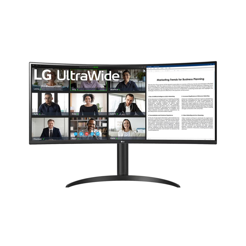 مانیتور خمیده ال جی مدل 34WR55QK-B سایز 34 اینچ مانیتور خمیده ال جی مدل 34WR55QK-B سایز 34 اینچ