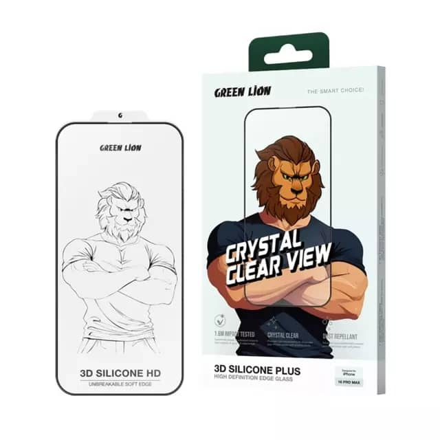 محافظ صفحه نمایش گرین لاین مدل 3D Silicone Plus مناسب برای گوشی موبایل اپل iPhone 16 Pro   محافظ صفحه نمایش گرین لاین مدل 3D Silicone Plus مناسب برای گوشی موبایل اپل iPhone 16 Pro