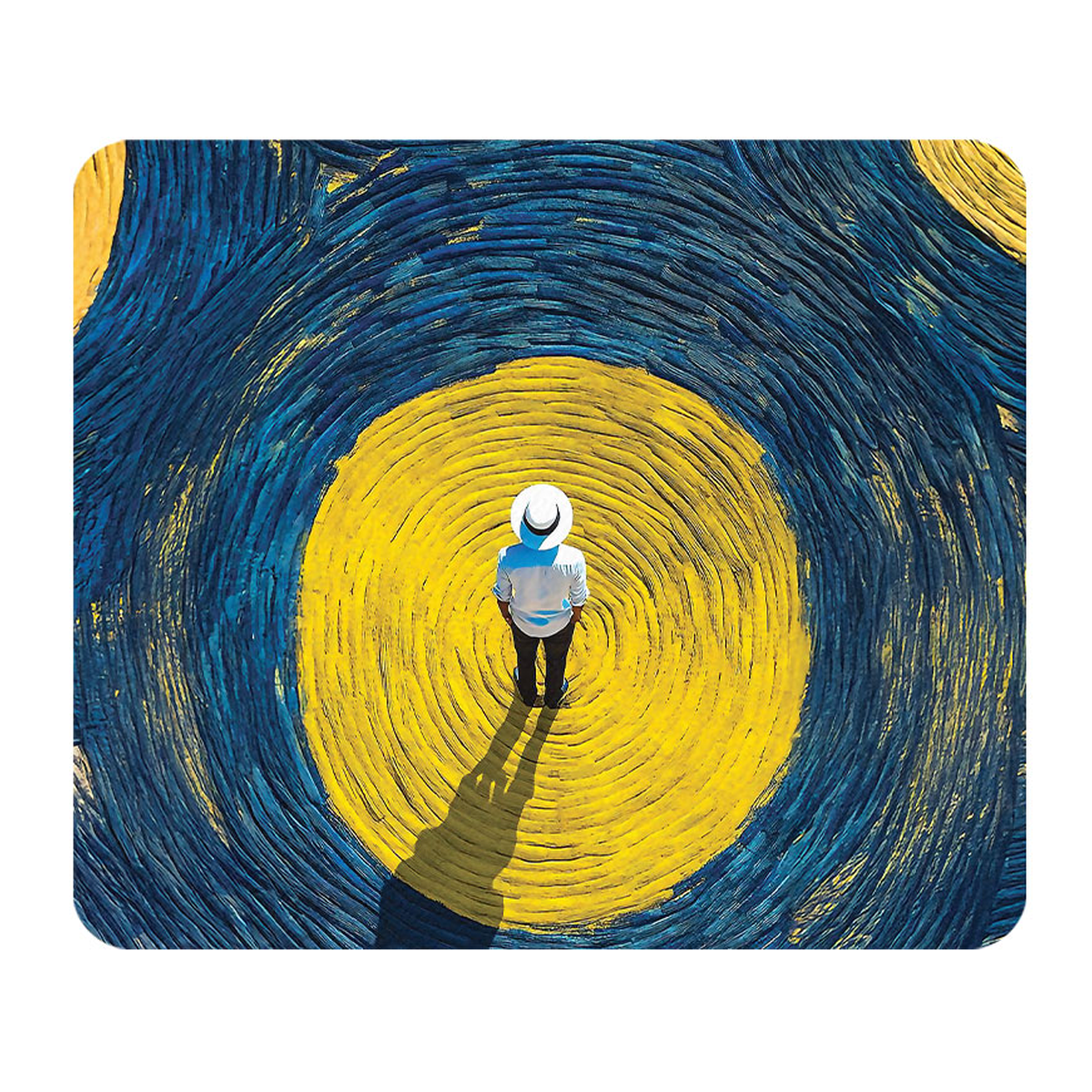 ماوس پد مستر پیکد طرح مرد وسط دایره زرد کد PCD-MP1160 ماوس پد مستر پیکد طرح مرد وسط دایره زرد کد PCD-MP1160