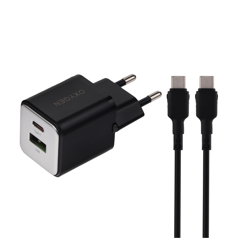شارژر دیواری 30 وات اکسیژن مدل CH-9 به همراه کابل USB-C شارژر دیواری 30 وات اکسیژن مدل CH-9 به همراه کابل USB-C