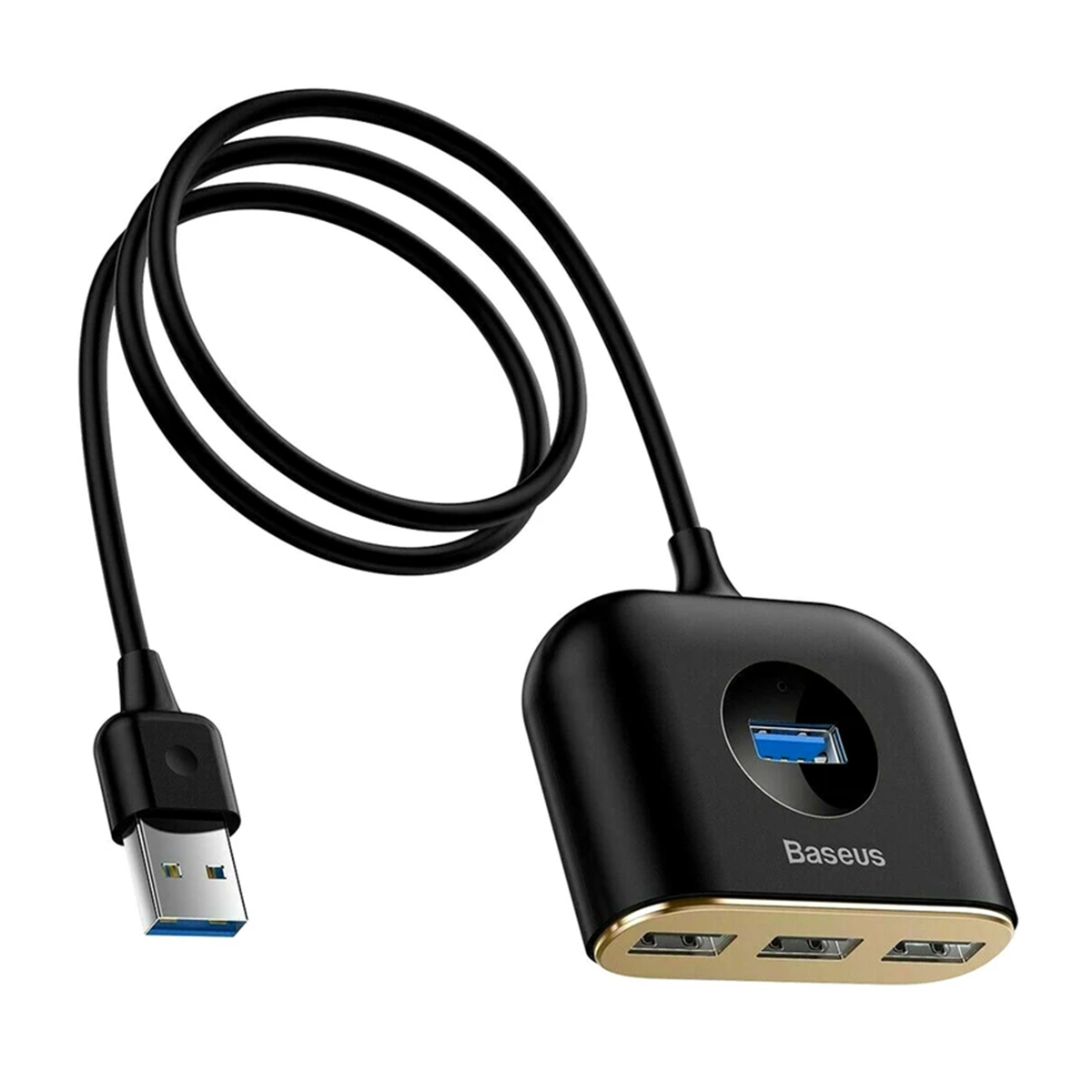 هاب 4 پورت USB 3 بیسوس مدل CAHUB-AY-مشکی