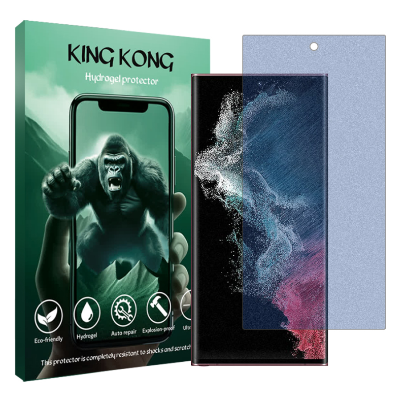 محافظ صفحه نمایش مات ضداشعه آبی کینگ کونگ مدل Tough مناسب برای گوشی موبایل سامسونگ Galaxy S22 Ultra 5G محافظ صفحه نمایش مات ضداشعه آبی کینگ کونگ مدل Tough مناسب برای گوشی موبایل سامسونگ Galaxy S22 Ultra 5G