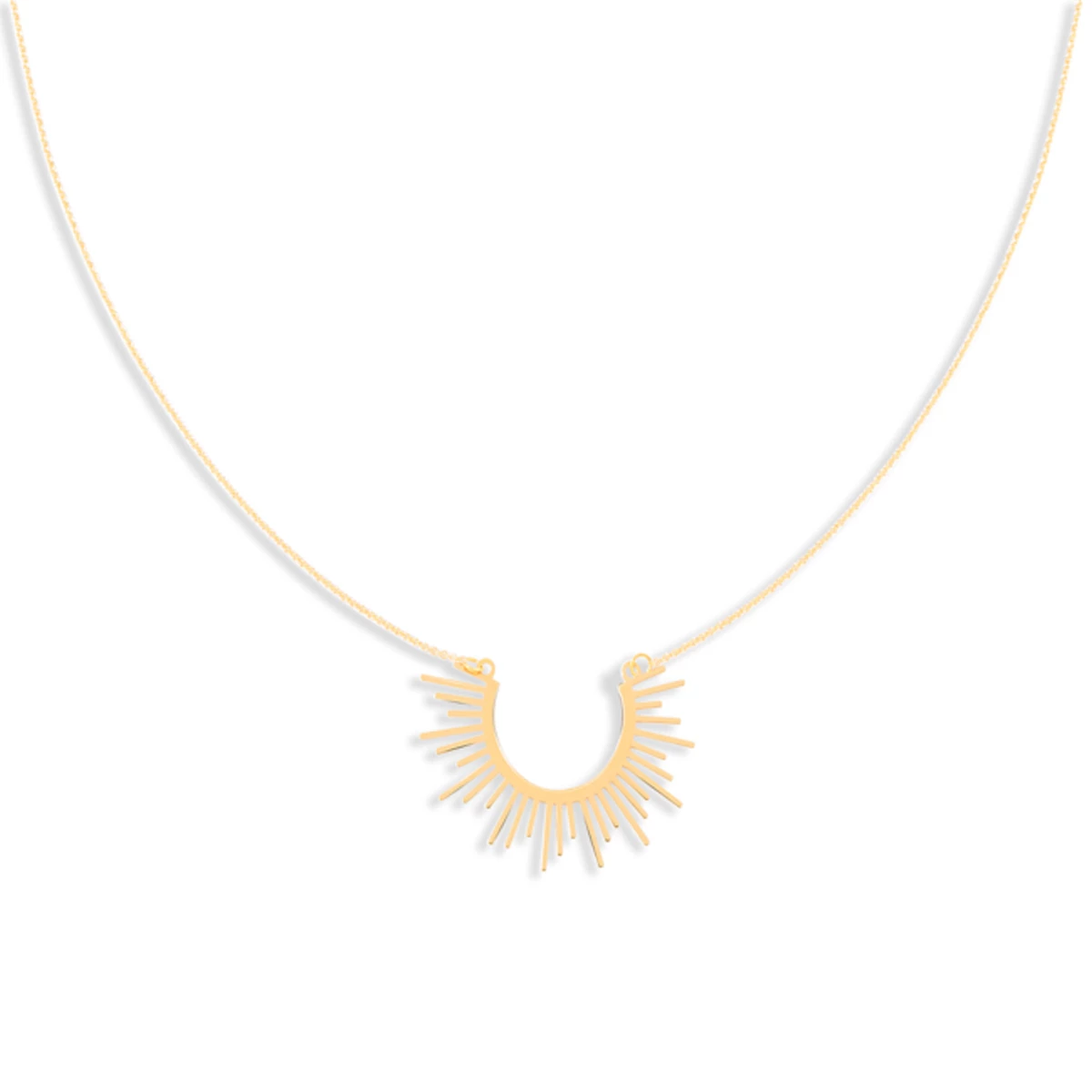 گردنبند طلا زنانه مدل خورشید تابان کد wn3386-1.26