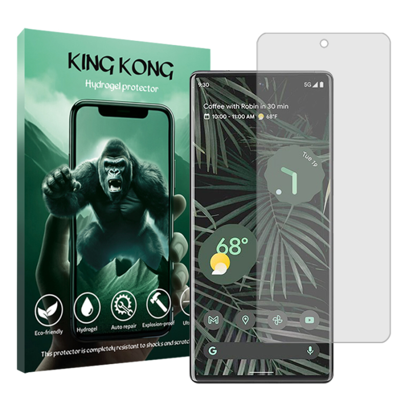 محافظ صفحه نمایش شفاف کینگ کونگ مدل Tough مناسب برای گوشی موبایل گوگل Pixel 6 Pro