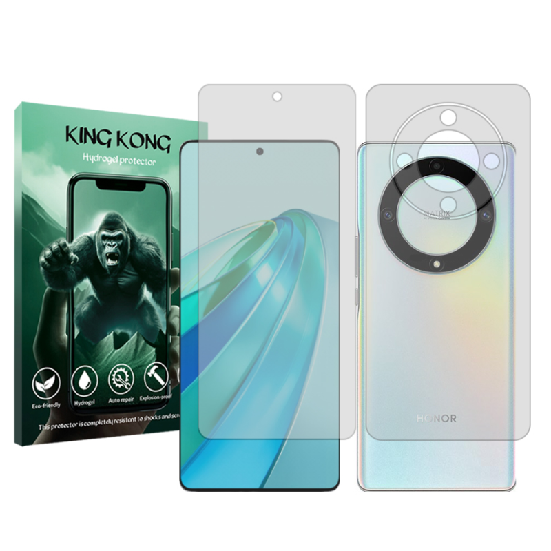 محافظ صفحه نمایش شفاف کینگ کونگ مدل Tough مناسب برای گوشی موبایل آنر X9a به همراه محافظ پشت گوشی محافظ صفحه نمایش شفاف کینگ کونگ مدل Tough مناسب برای گوشی موبایل آنر X9a به همراه محافظ پشت گوشی