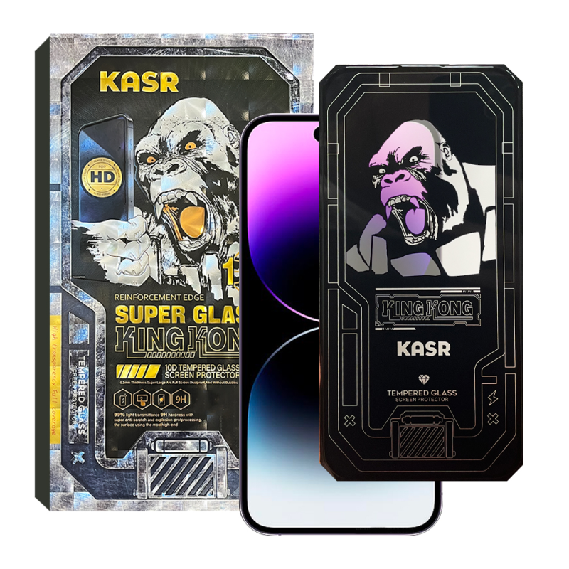 محافظ صفحه نمایش کینگ کونگ مدل SUPER GLASS 10D مناسب برای گوشی موبایل اپل iPhone 14 Pro Max محافظ صفحه نمایش کینگ کونگ مدل SUPER GLASS 10D مناسب برای گوشی موبایل اپل iPhone 14 Pro Max