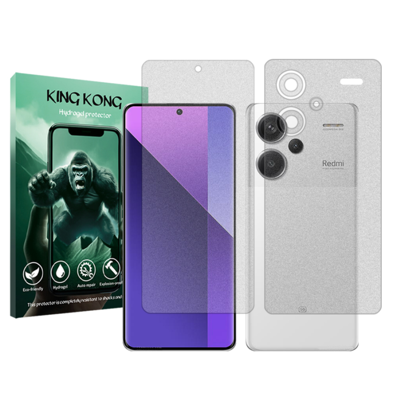 محافظ صفحه نمایش مات کینگ کونگ مدل Tough مناسب برای گوشی موبایل شیائومی Redmi Note 13 Pro Plus به همراه محافظ پشت گوشی محافظ صفحه نمایش مات کینگ کونگ مدل Tough مناسب برای گوشی موبایل شیائومی Redmi Note 13 Pro Plus به همراه محافظ پشت گوشی