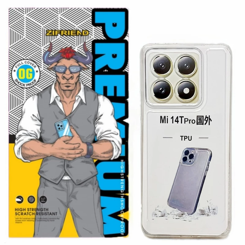 کاور گوشی شیائومی 14T Pro زیفرند مدل ژله ای محافظ لنز دار-بی رنگ شفاف کاور گوشی شیائومی 14T Pro زیفرند مدل ژله ای محافظ لنز دار-بی رنگ شفاف
