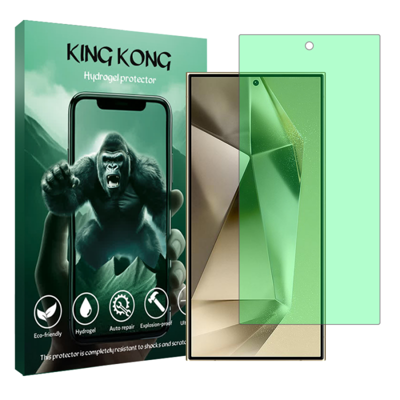 محافظ صفحه نمایش گرین لایت کینگ کونگ مدل Tough مناسب برای گوشی موبایل سامسونگ Galaxy S24 Ultra محافظ صفحه نمایش گرین لایت کینگ کونگ مدل Tough مناسب برای گوشی موبایل سامسونگ Galaxy S24 Ultra