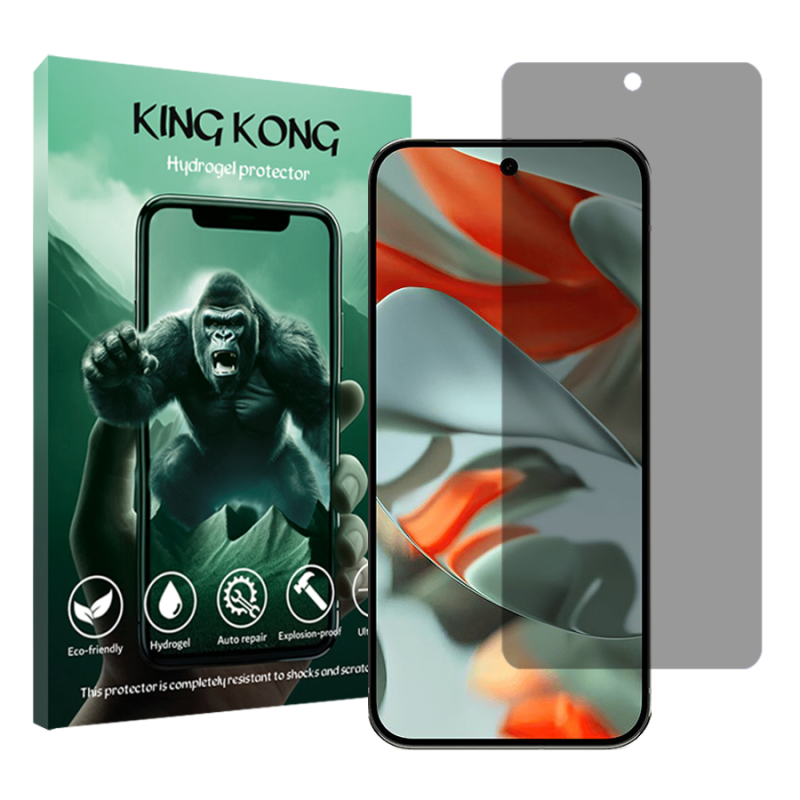 محافظ صفحه نمایش حریم شخصی کینگ کونگ مدل Tough مناسب برای گوشی موبایل گوگل Pixel 9 Pro XL