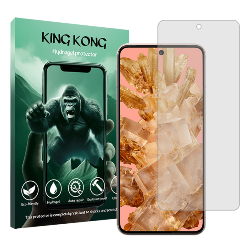 محافظ صفحه نمایش شفاف کینگ کونگ مدل Tough مناسب برای گوشی موبایل گوگل Pixel 8 محافظ صفحه نمایش شفاف کینگ کونگ مدل Tough مناسب برای گوشی موبایل گوگل Pixel 8
