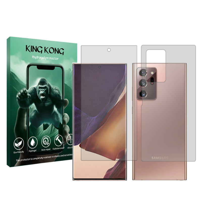 محافظ صفحه نمایش شفاف کینگ کونگ مدل Tough مناسب برای گوشی موبایل سامسونگ Galaxy Note 20 Ultra 5G به همراه محافظ پشت گوشی محافظ صفحه نمایش شفاف کینگ کونگ مدل Tough مناسب برای گوشی موبایل سامسونگ Galaxy Note 20 Ultra 5G به همراه محافظ پشت گوشی