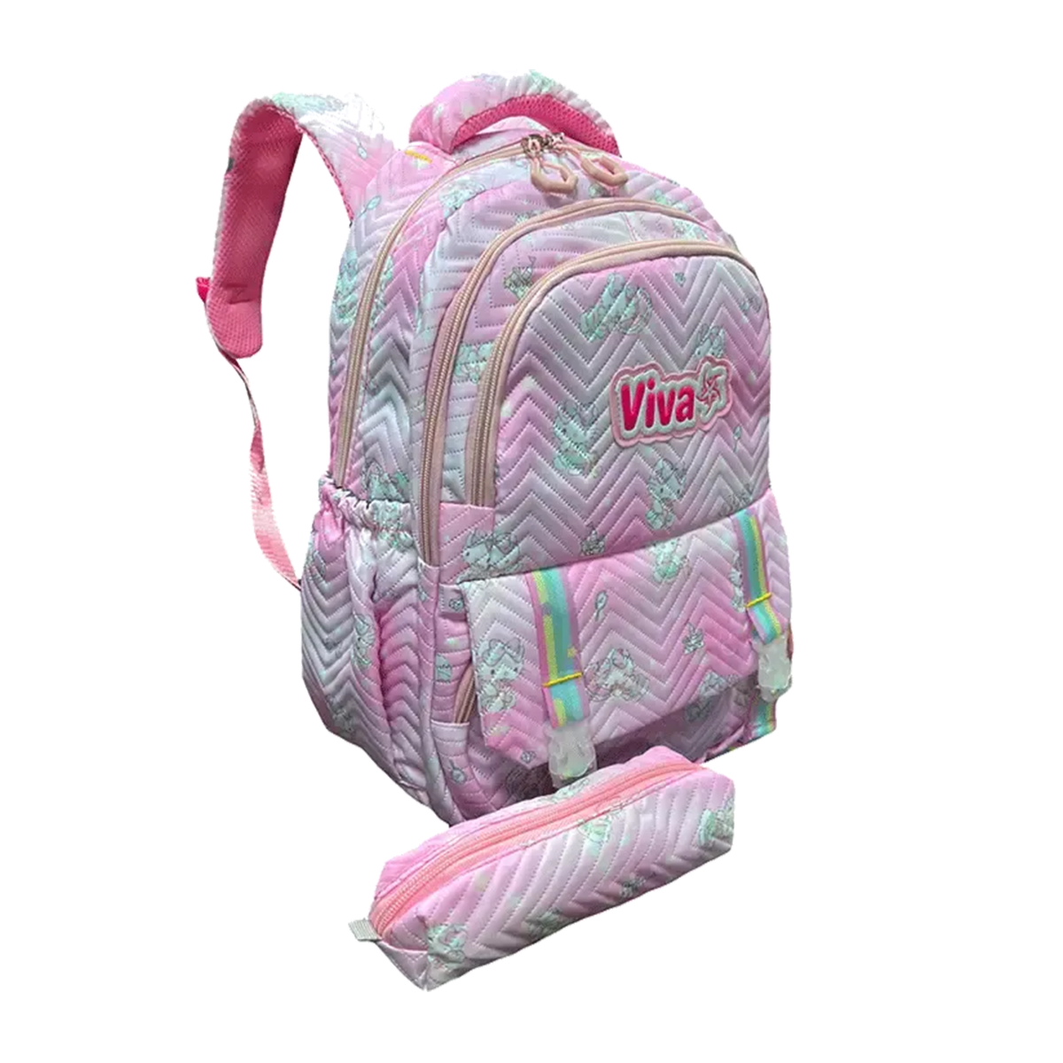 کوله پشتی ویوا مدل VIVA3943 همراه با جامدادی-صورتی کوله پشتی ویوا مدل VIVA3943 همراه با جامدادی-صورتی