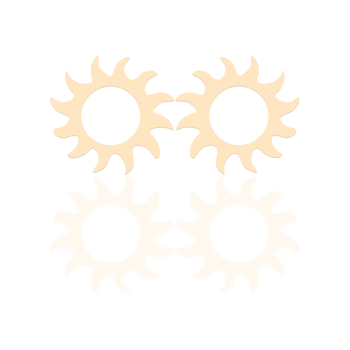 گوشواره طلا زنانه مدل خورشید-430