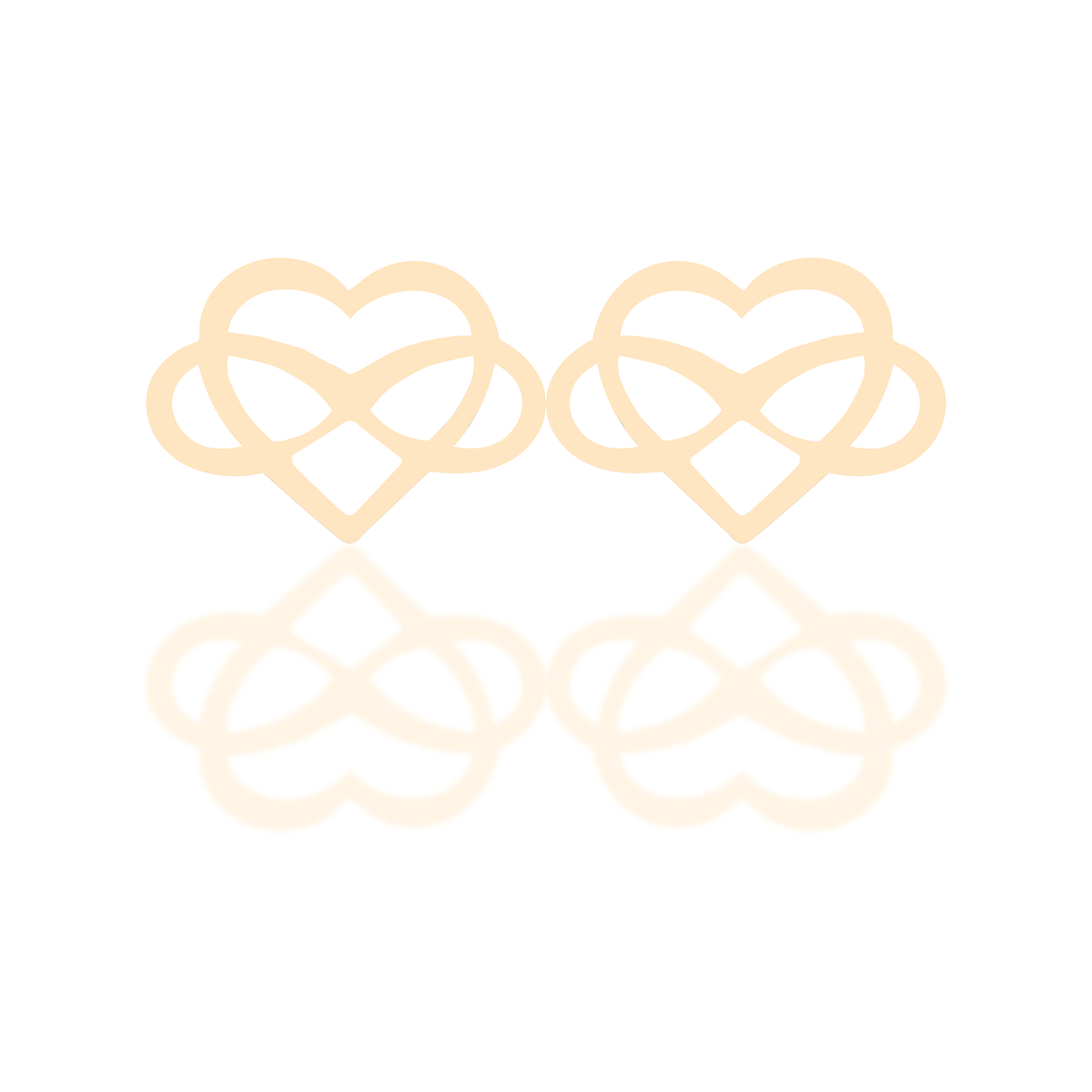 گوشواره طلا زنانه مدل قلب و بینهایت-300 گوشواره طلا زنانه مدل قلب و بینهایت-300