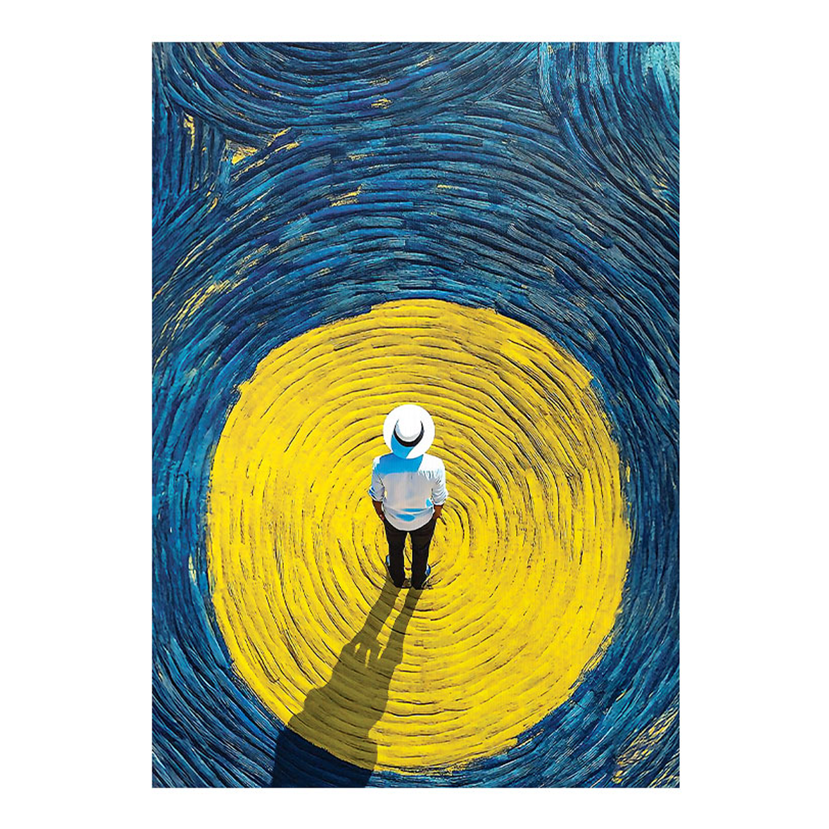 متال پوستر مستر پیکد طرح مرد وسط دایره زرد کد PCD-MB1207 متال پوستر مستر پیکد طرح مرد وسط دایره زرد کد PCD-MB1207