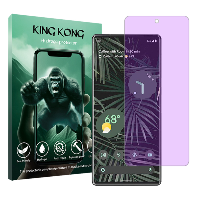 محافظ صفحه نمایش ضداشعه بنفش کینگ کونگ مدل Tough مناسب برای گوشی موبایل گوگل Pixel 6 Pro محافظ صفحه نمایش ضداشعه بنفش کینگ کونگ مدل Tough مناسب برای گوشی موبایل گوگل Pixel 6 Pro