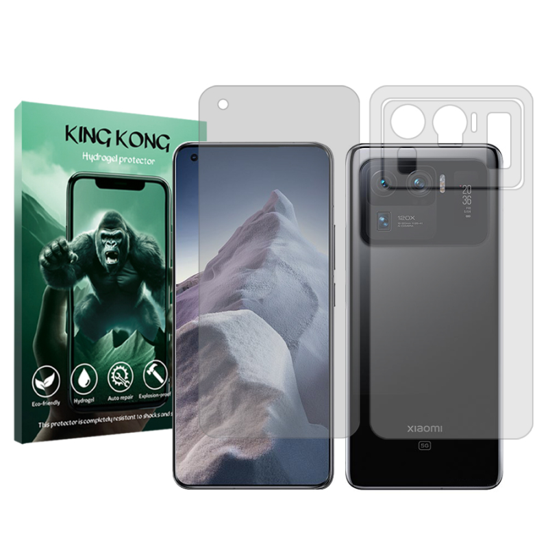 محافظ صفحه نمایش شفاف کینگ کونگ مدل Tough مناسب برای گوشی موبایل شیائومی Mi 11 Ultra به همراه محافظ پشت گوشی محافظ صفحه نمایش شفاف کینگ کونگ مدل Tough مناسب برای گوشی موبایل شیائومی Mi 11 Ultra به همراه محافظ پشت گوشی