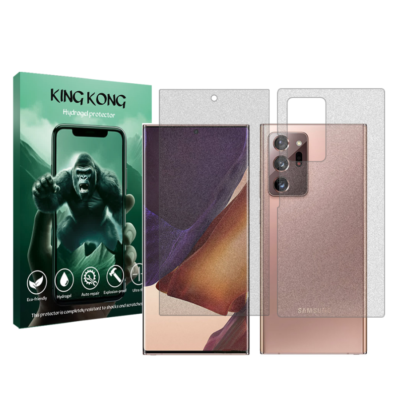محافظ صفحه نمایش مات کینگ کونگ مدل Tough مناسب برای گوشی موبایل سامسونگ Galaxy Note 20 Ultra 5G به همراه محافظ پشت گوشی محافظ صفحه نمایش مات کینگ کونگ مدل Tough مناسب برای گوشی موبایل سامسونگ Galaxy Note 20 Ultra 5G به همراه محافظ پشت گوشی