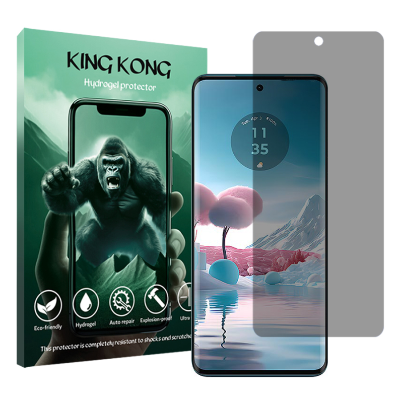 محافظ صفحه نمایش حریم شخصی کینگ کونگ مدل Tough مناسب برای گوشی موبایل موتورولا Edge 40 Neo