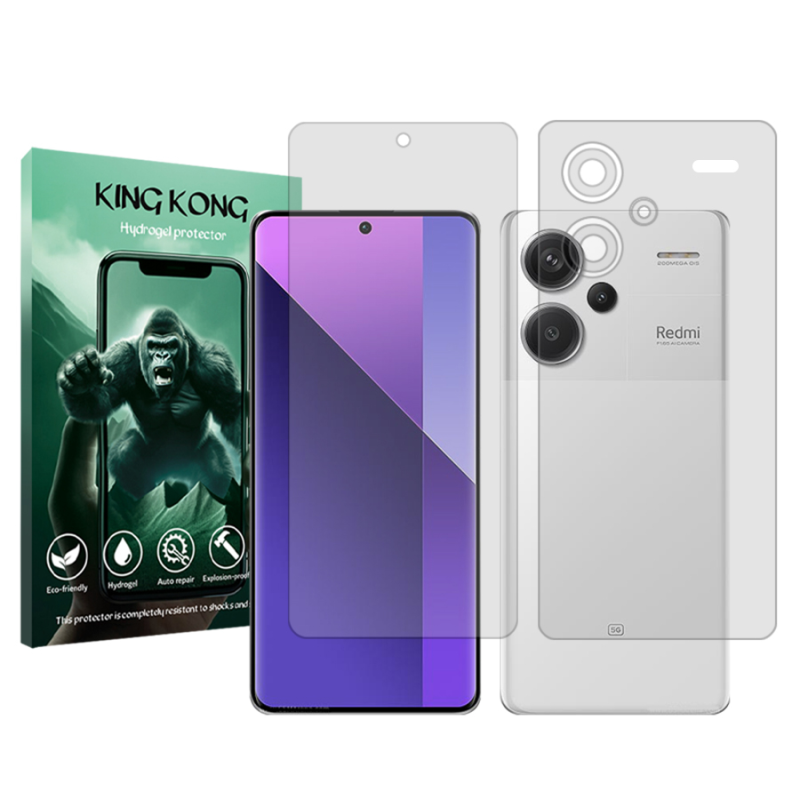 محافظ صفحه نمایش شفاف کینگ کونگ مدل Tough مناسب برای گوشی موبایل شیائومی Redmi Note 13 Pro Plus به همراه محافظ پشت گوشی محافظ صفحه نمایش شفاف کینگ کونگ مدل Tough مناسب برای گوشی موبایل شیائومی Redmi Note 13 Pro Plus به همراه محافظ پشت گوشی