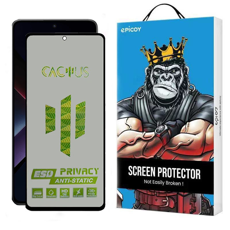 محافظ صفحه نمایش حریم شخصی گوشی پوکو Poco X7 Pro اپیکوی مدل Cactus-ESD-Privacy  محافظ صفحه نمایش حریم شخصی گوشی پوکو Poco X7 Pro اپیکوی مدل Cactus-ESD-Privacy