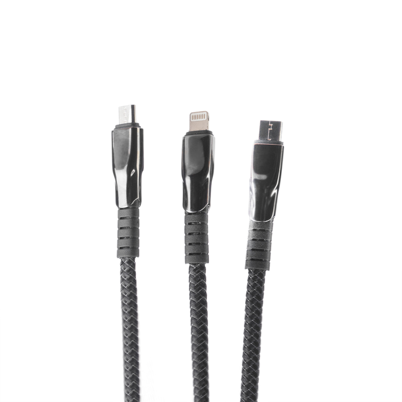 کابل تبدیل USB به USB-C , LIGHTNING , MICRO USB جی بی کیو مدل DT-U33 طول 1.5 متر کابل تبدیل USB به USB-C , LIGHTNING , MICRO USB جی بی کیو مدل DT-U33 طول 1.5 متر