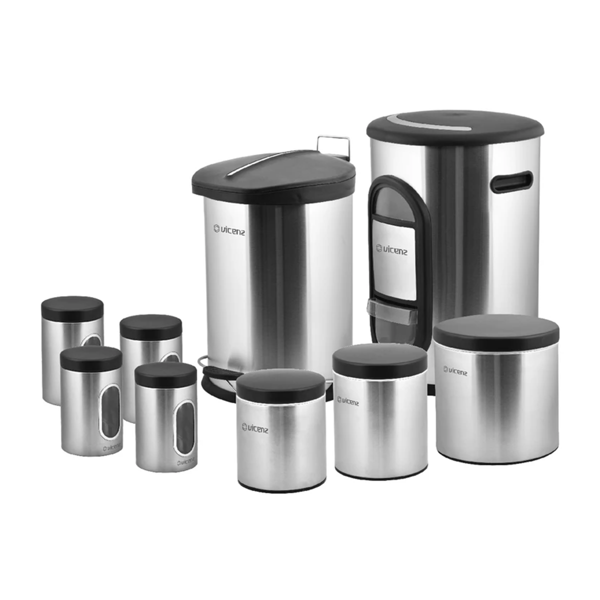 سرویس آشپزخانه 9 پارچه ویکنز مدل VIC-9000-استیل سرویس آشپزخانه 9 پارچه ویکنز مدل VIC-9000-استیل