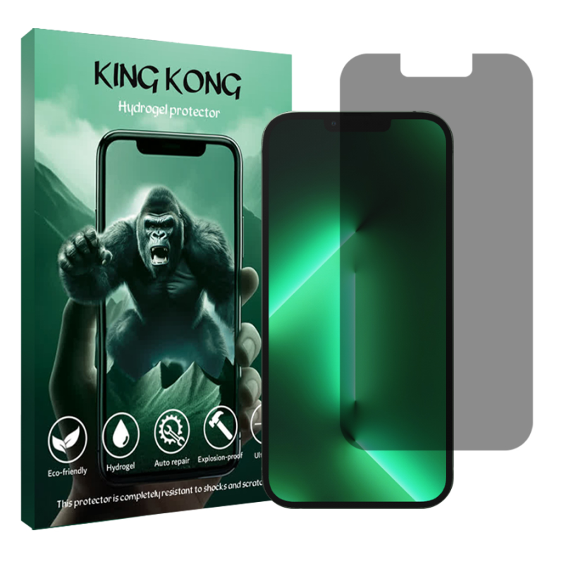 محافظ صفحه نمایش حریم شخصی کینگ کونگ مدل Tough مناسب برای گوشی موبایل اپل iPhone 13 Pro Max محافظ صفحه نمایش حریم شخصی کینگ کونگ مدل Tough مناسب برای گوشی موبایل اپل iPhone 13 Pro Max