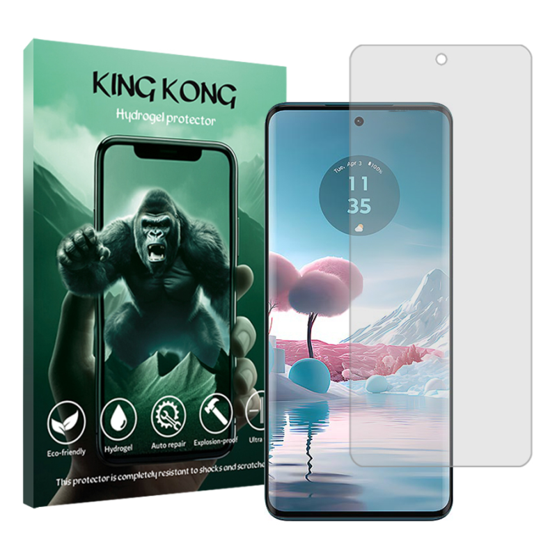 محافظ صفحه نمایش شفاف کینگ کونگ مدل Tough مناسب برای گوشی موبایل موتورولا Edge 40 Neo محافظ صفحه نمایش شفاف کینگ کونگ مدل Tough مناسب برای گوشی موبایل موتورولا Edge 40 Neo