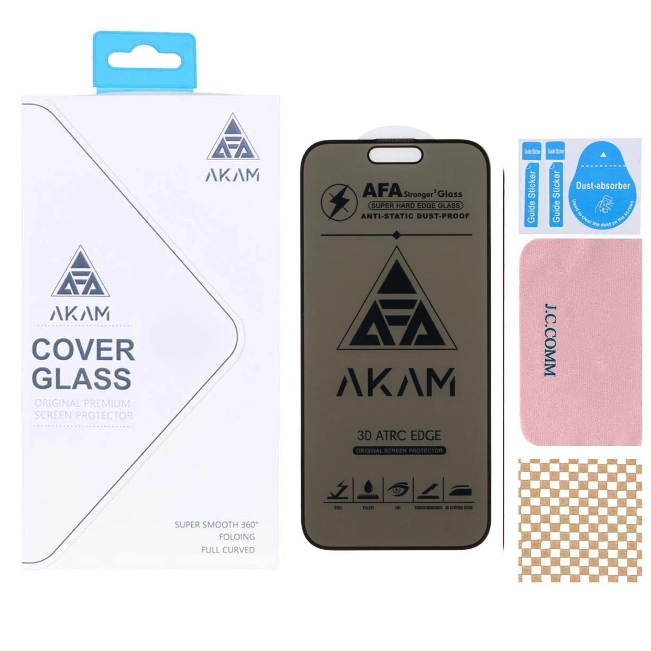 محافظ صفحه نمایش پرایوسی شیشه ای گوشی اپل iPhone 16 Pro Max آکام مدل Full Cover ESD محافظ صفحه نمایش پرایوسی شیشه ای گوشی اپل iPhone 16 Pro Max آکام مدل Full Cover ESD