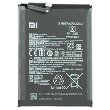 باتری گوشی شیائومی Redmi Note 9T کد فنی BM54  باتری گوشی شیائومی Redmi Note 9T کد فنی BM54