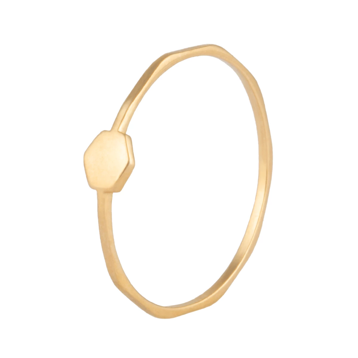 انگشتر طلای زنانه 18 عیار بان گالری مدل هگزا مهره-0.51 انگشتر طلای زنانه 18 عیار بان گالری مدل هگزا مهره-0.51