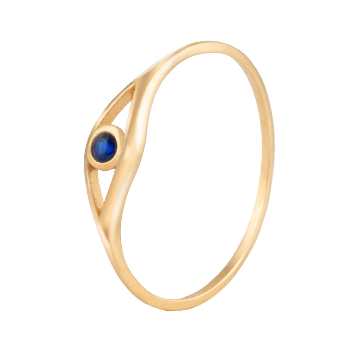 انگشتر طلای زنانه 18 عیار بان گالری مدل مینیمال هوروس سورمه ای-0.69 انگشتر طلای زنانه 18 عیار بان گالری مدل مینیمال هوروس سورمه ای-0.69