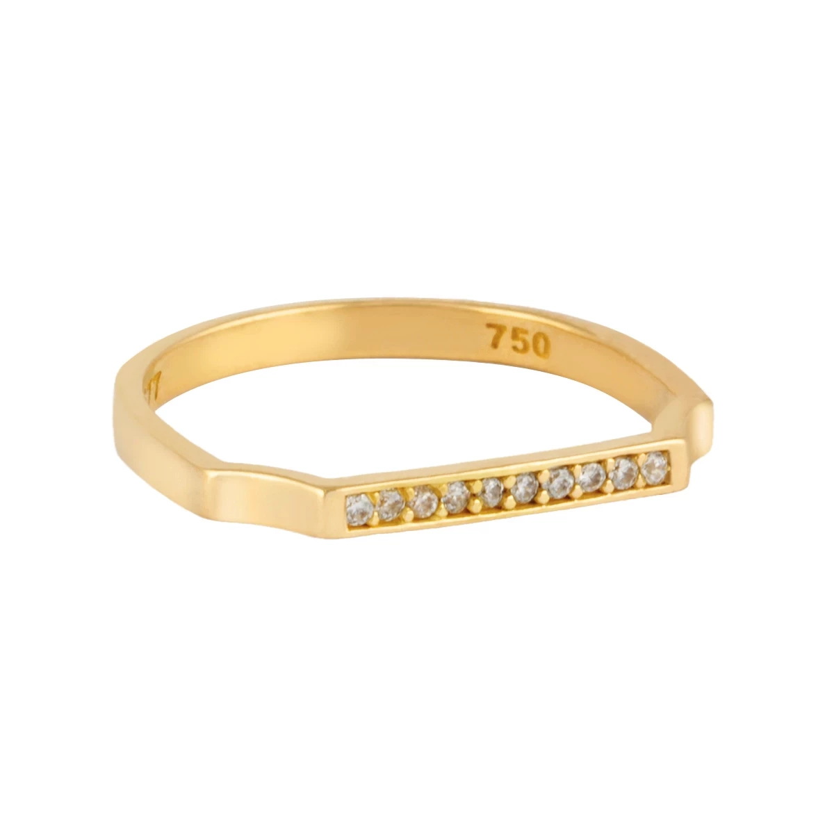 انگشتر طلای زنانه 18 عیار بان گالری مدل سیگنت مونیکا-1.80