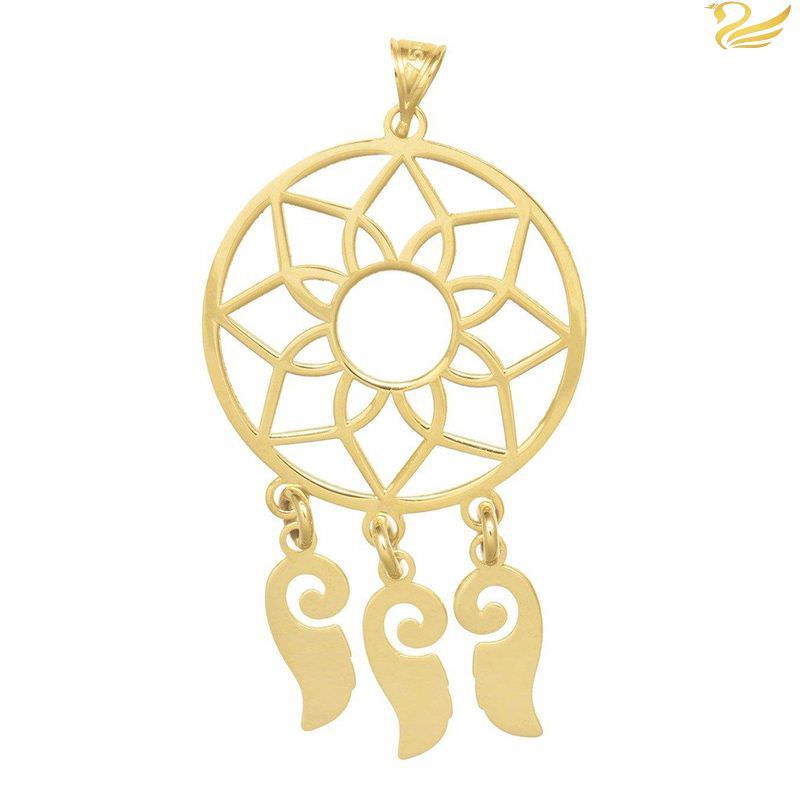 پلاک طلا 18عیار زنانه گلری طرح دریم کچر پلاک طلا 18عیار زنانه گلری طرح دریم کچر