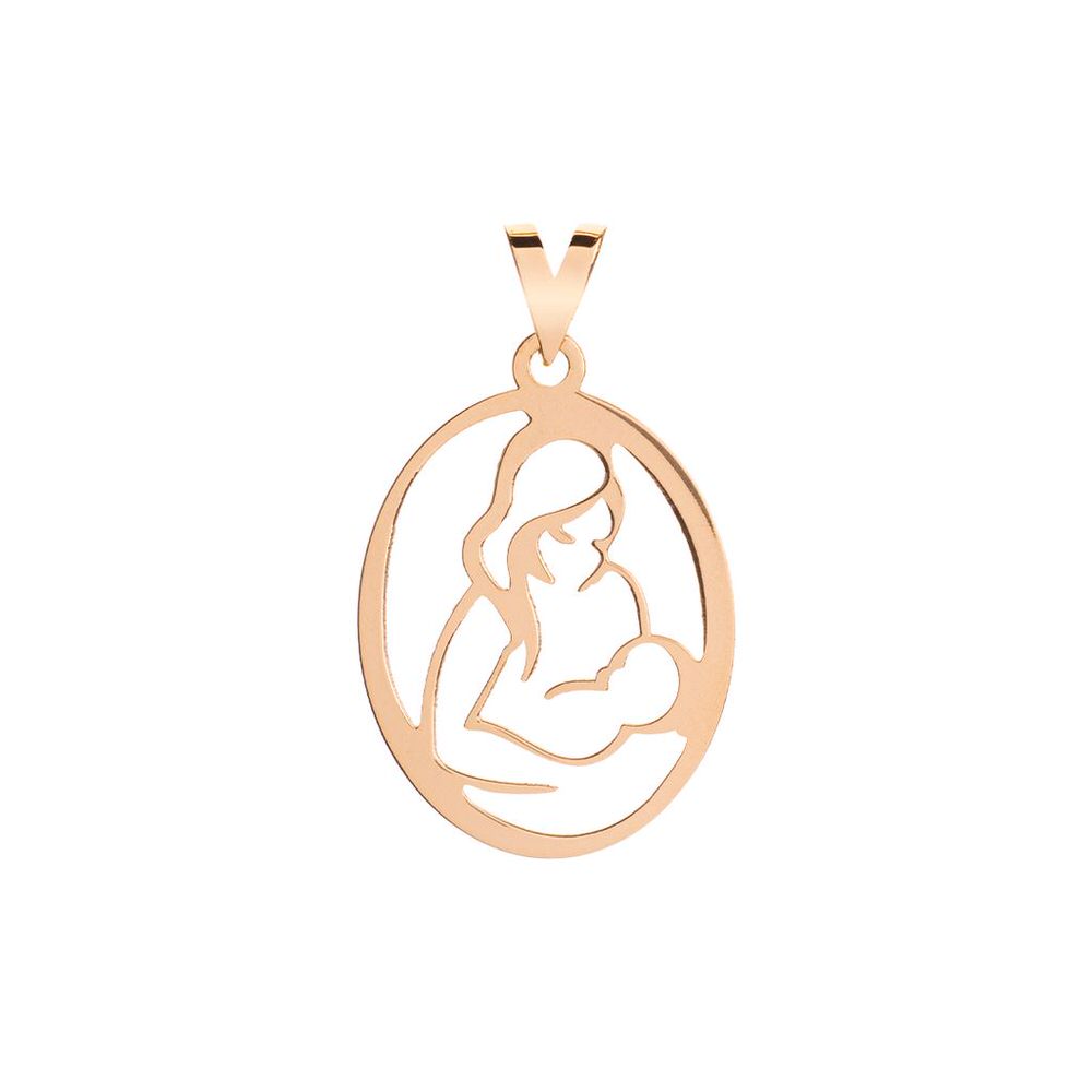 پلاک طلا 18عیار طرح مادر و بچه نوزاد