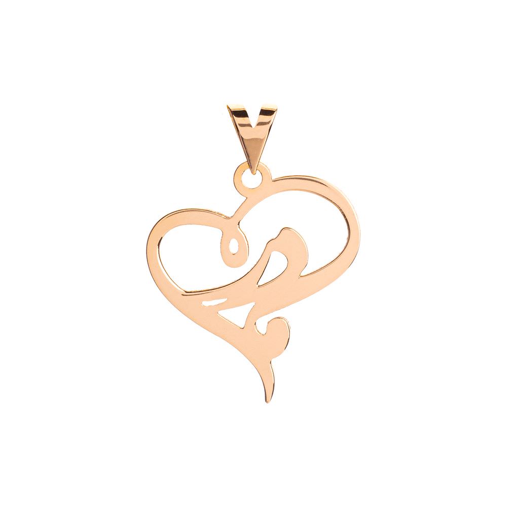 پلاک طلا 18عیار طرح مادر داخل قلب پلاک طلا 18عیار طرح مادر داخل قلب