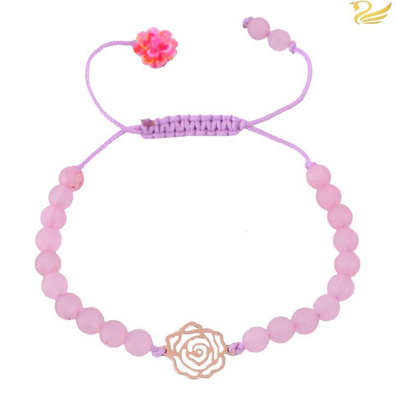 دستبند طلا 18عیار طرح گل رز دستبند طلا 18عیار طرح گل رز