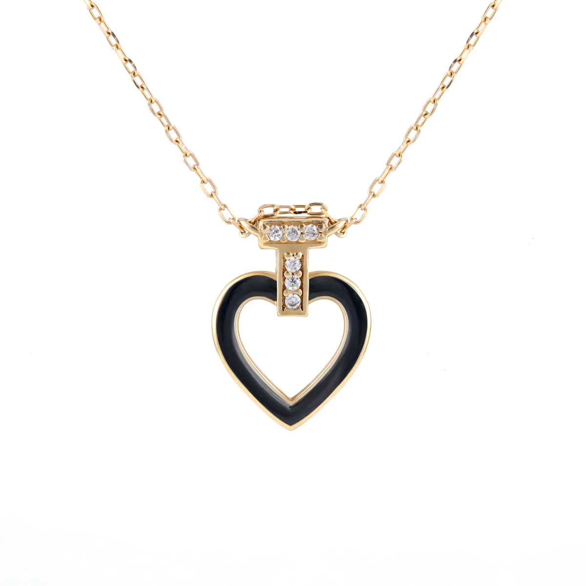 گردنبند طلای زنانه 18 عیار بان گالری مدل فرد مشکی-1.90 گردنبند طلای زنانه 18 عیار بان گالری مدل فرد مشکی-1.90