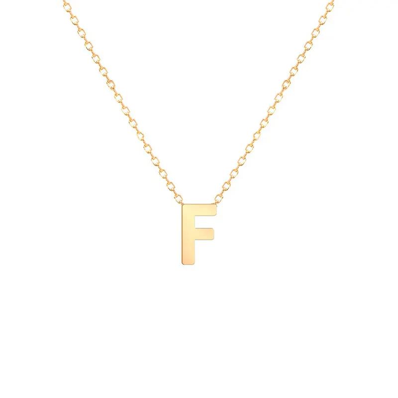 گردنبند طلا 18 عیار طرح حرف F با فونت ساده گردنبند طلا 18 عیار طرح حرف F با فونت ساده