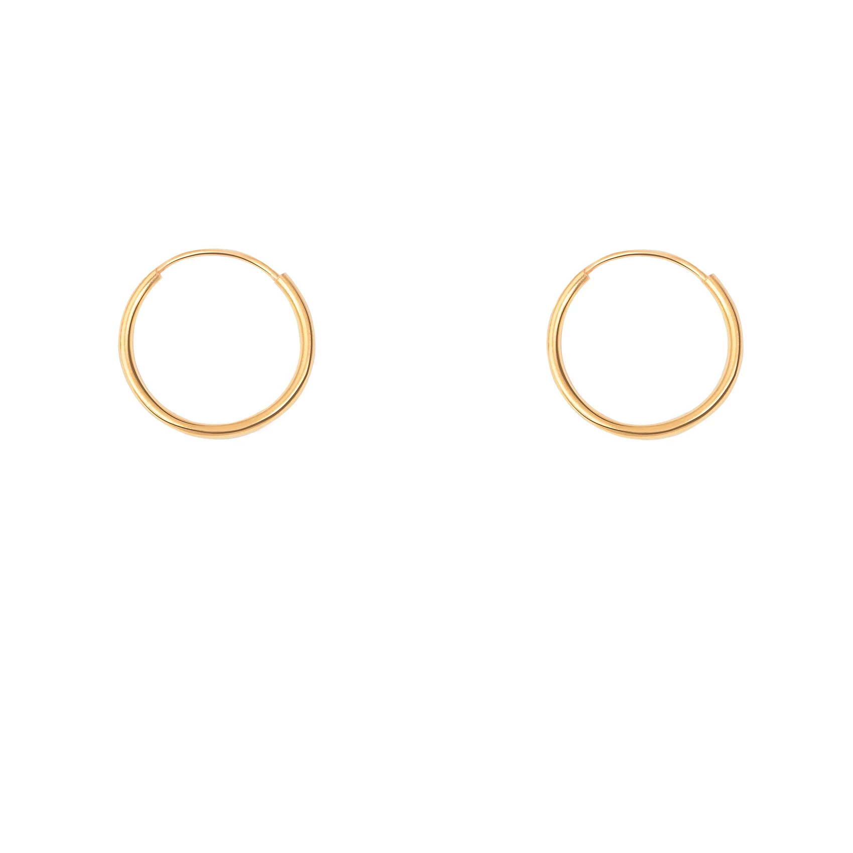 گوشواره طلا 18 عیار زنانه قو طلایی طرح حلقه ای کوچک-0.33 گوشواره طلا 18 عیار زنانه قو طلایی طرح حلقه ای کوچک-0.33