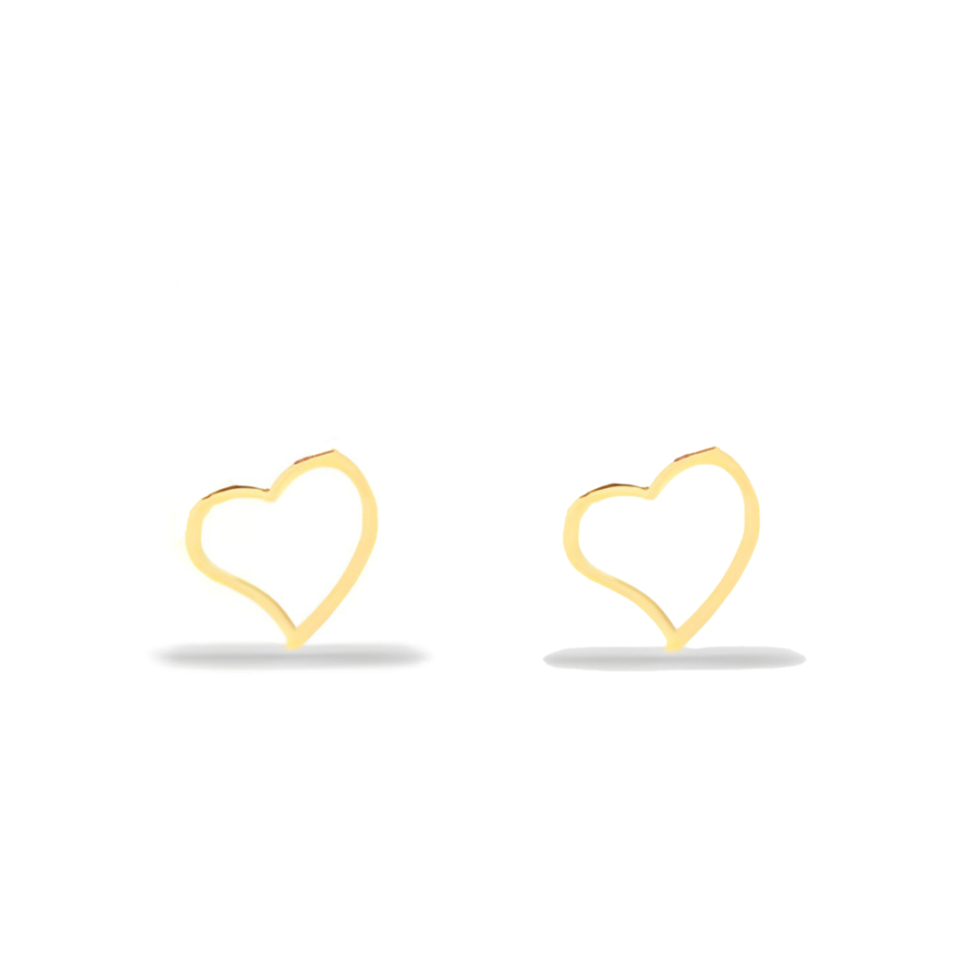 گوشواره طلا 18 عیار طرح قلب آناهیتا گوشواره طلا 18 عیار طرح قلب آناهیتا