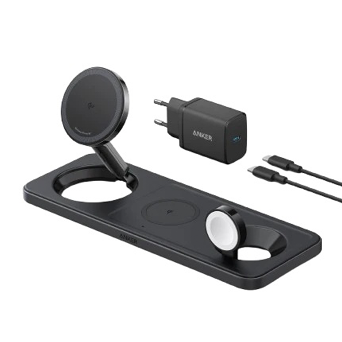 شارژر انکر مدل MagGo B25M1 به همراه شارژر دیواری 40 وات انکر و کابل تایپ سی طول 1.5 متر شارژر انکر مدل MagGo B25M1 به همراه شارژر دیواری 40 وات انکر و کابل تایپ سی طول 1.5 متر