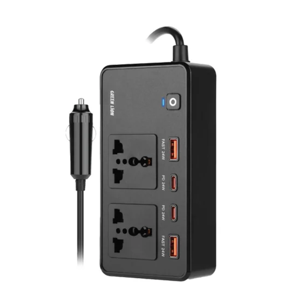 اینورتر فندکی خودرو 200 وات گرین لاین مدل GC-200 GNGC200CINBK اینورتر فندکی خودرو 200 وات گرین لاین مدل GC-200 GNGC200CINBK