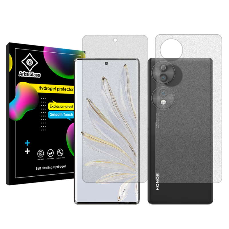 محافظ صفحه نمایش مات آرکا گلس مدل Tough مناسب برای گوشی موبایل آنر 90 به همراه محافظ پشت گوشی