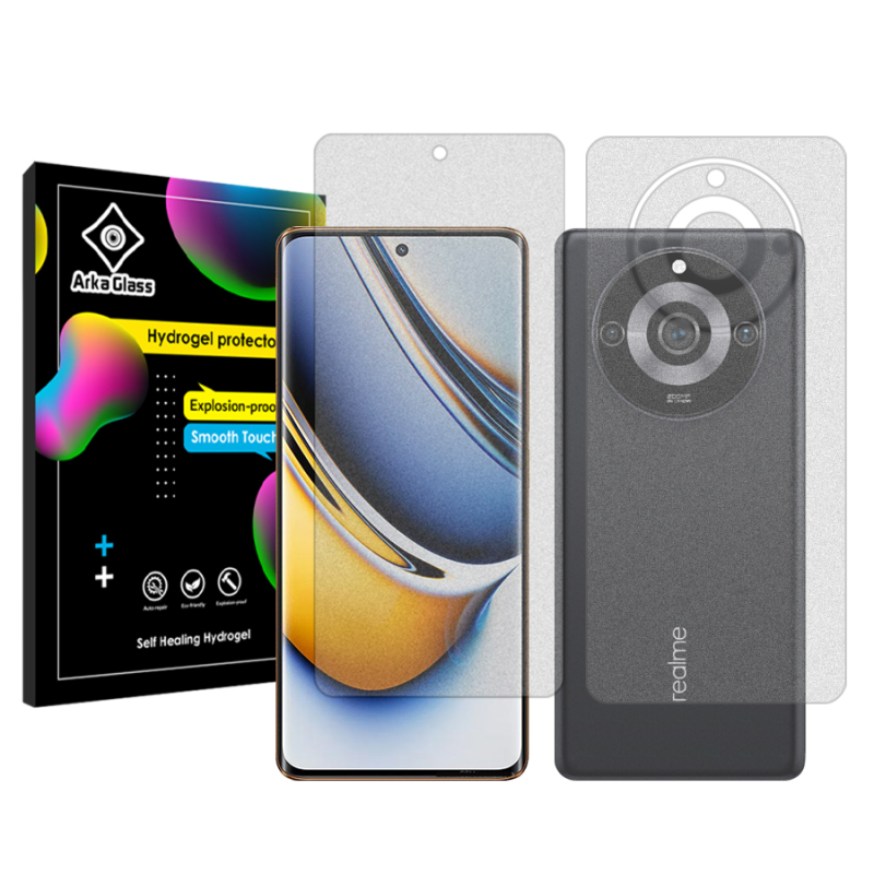 محافظ صفحه نمایش مات آرکا گلس مدل Tough مناسب برای گوشی موبایل ریلمی 11 Pro Plus به همراه محافظ پشت گوشی محافظ صفحه نمایش مات آرکا گلس مدل Tough مناسب برای گوشی موبایل ریلمی 11 Pro Plus به همراه محافظ پشت گوشی