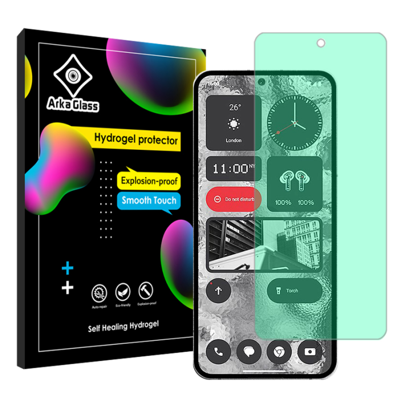 محافظ صفحه نمایش گرین لایت آرکا گلس مدل Tough مناسب برای گوشی موبایل ناتینگ فون 2 محافظ صفحه نمایش گرین لایت آرکا گلس مدل Tough مناسب برای گوشی موبایل ناتینگ فون 2