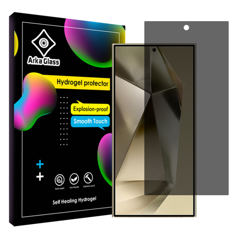 محافظ صفحه نمایش حریم شخصی آرکا گلس مدل Tough مناسب برای گوشی موبایل سامسونگ Galaxy S24 Ultra محافظ صفحه نمایش حریم شخصی آرکا گلس مدل Tough مناسب برای گوشی موبایل سامسونگ Galaxy S24 Ultra